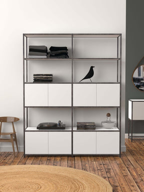 white modular cabinet