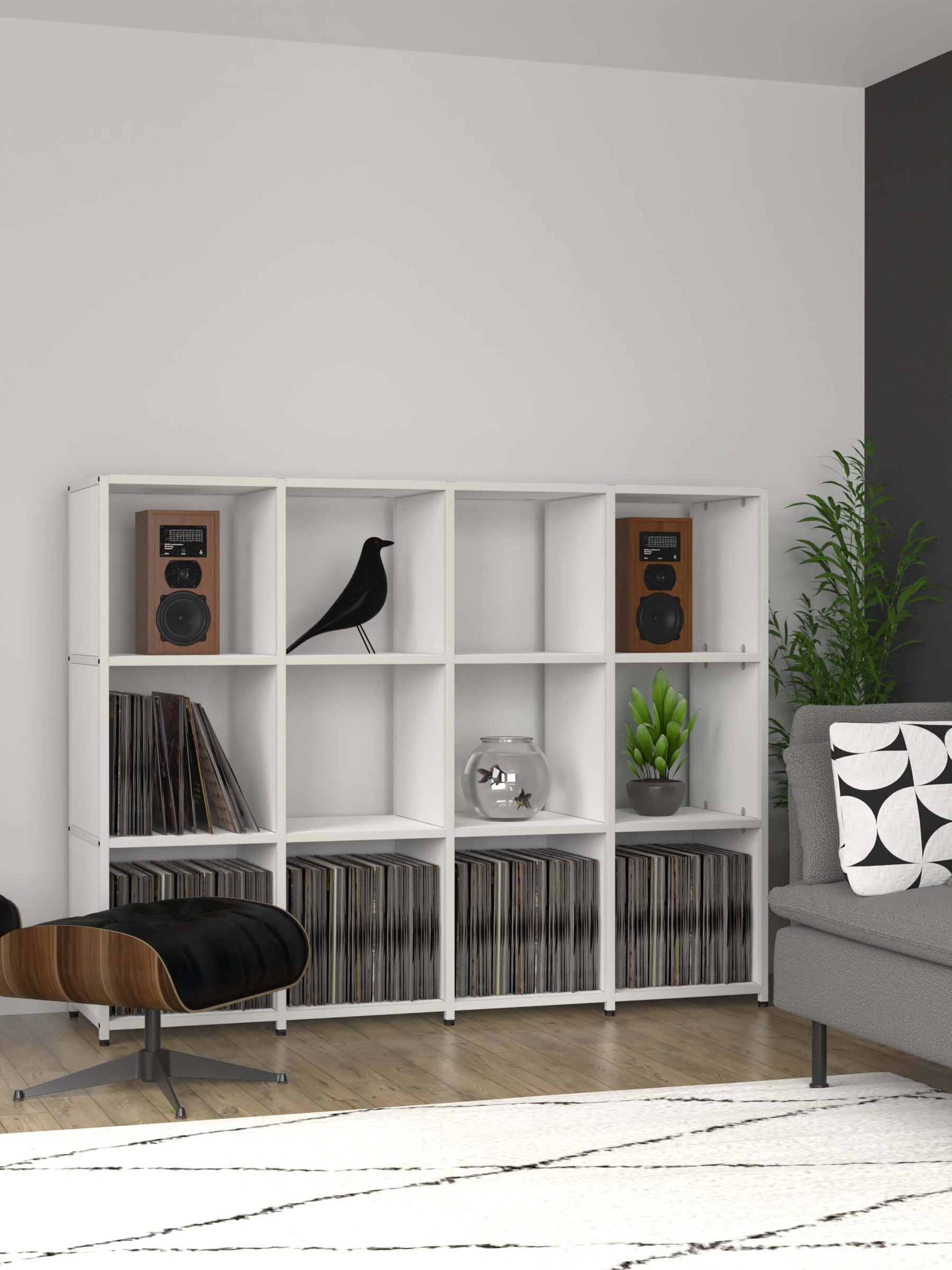 white modular vinyl unit