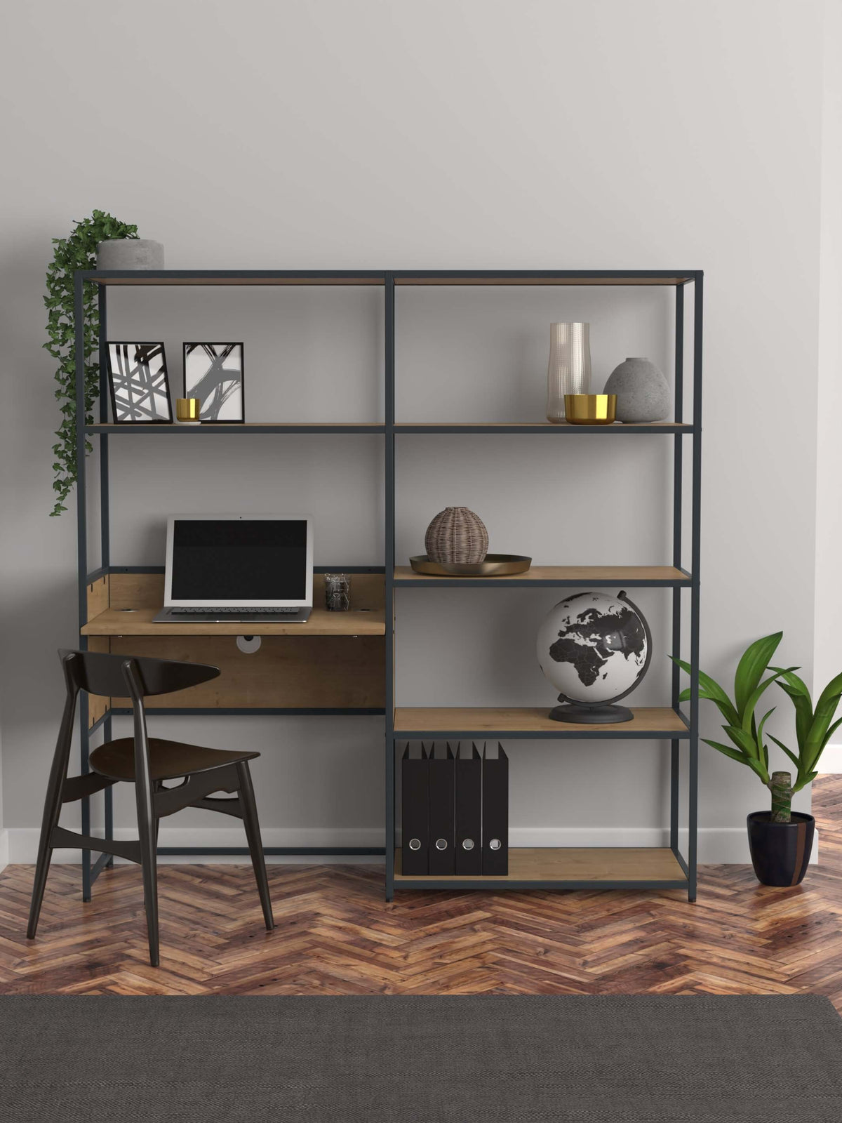 Modular Desk With 800mm Wide Shelves