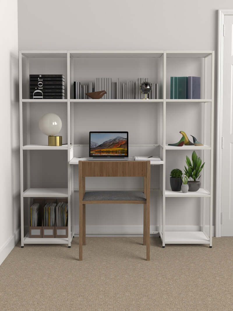 Modular Desk With 400mm Wide Shelves